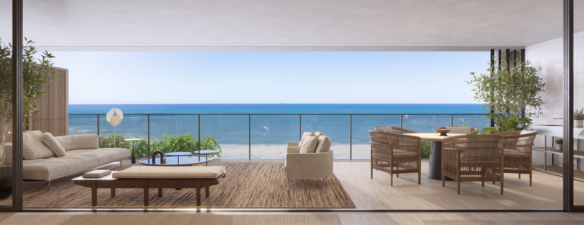 Varanda decorada com vista mar — Riio by Piero Lissoni