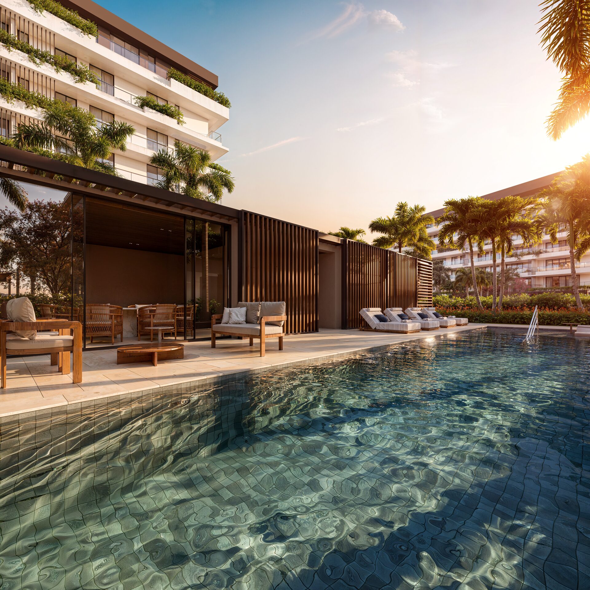 Cabanas à Beira da Piscina — Riio by Piero Lissoni